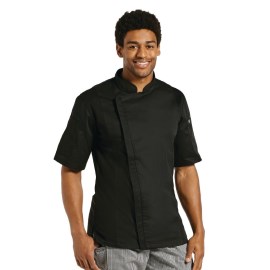 Chaqueta cocina Chef Works Springfield Zipper negra XL