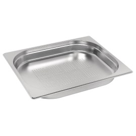 Recipiente Gastronorm acero inoxidable perforado tamaño medio 40mm Vogue